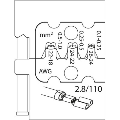 GEDORE - 8140-09 Modul-Einsatz für Flachsteckhülsen 2,8