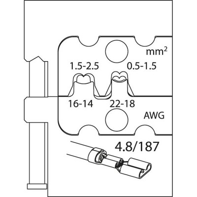 GEDORE - 8140-10 Modul-Einsatz für Flachsteckhülsen 4,8