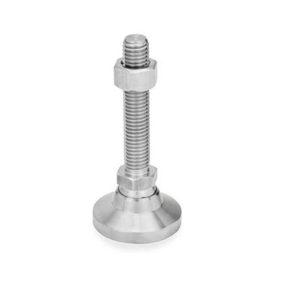 Ganter Norm® - 343.6-50-M8-80-OS Gelenkfüße, Fuß / Verstellspindel Edelstahl