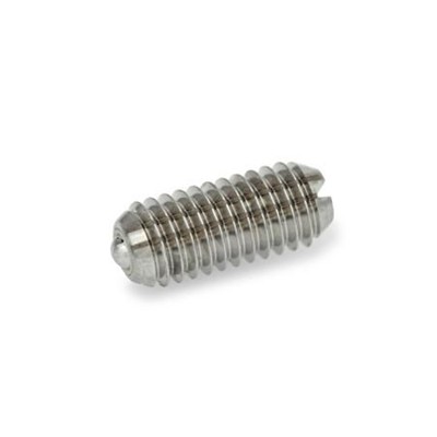 Ganter Norm® - 615.8-M16-KSN Federnde Edelstahl-Druckstücke, Kugel gleitgelagert, mit Schlitz