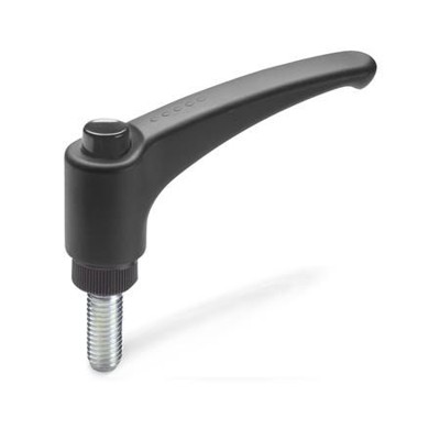 Ganter Norm® - 603-44-M6-16-DSG Verstellbare Klemmhebel, Kunststoff, Schraube Stahl