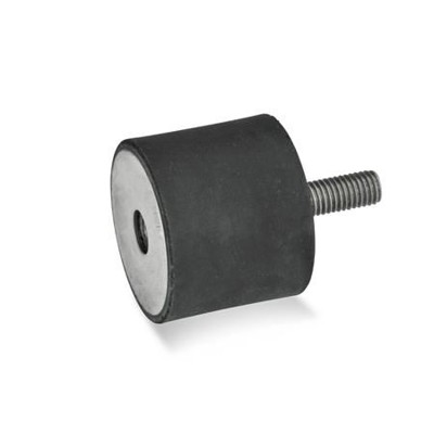 Ganter Norm® - 451-15-20-M4-ES-55 Gummipuffer, Edelstahl