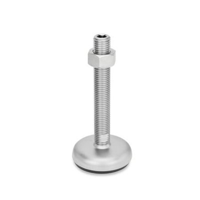 Ganter Norm® - 31-120-M30-100-B1-UK Edelstahl-Stellfüße, mit Gummiauflage