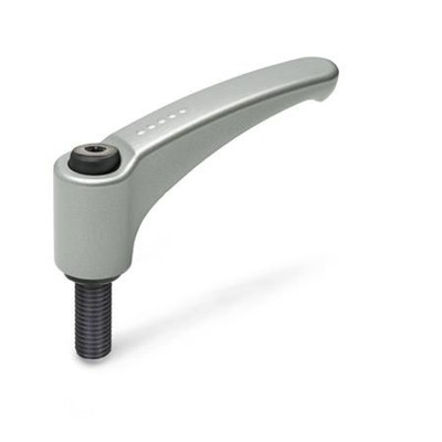 Ganter Norm® - 602-95-M16-50-SR Verstellbare Klemmhebel, Zink-Druckguss, Schraube Stahl