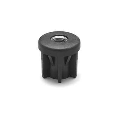 Ganter Norm® - 448-D42,4-D38,4-M10 Einsteckbuchsen, für Rundrohre, Kunststoff