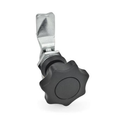 Ganter Norm® - 115-SG-16-SW Verriegelungen, mit Bedienelementen, Anschlagring schwarz
