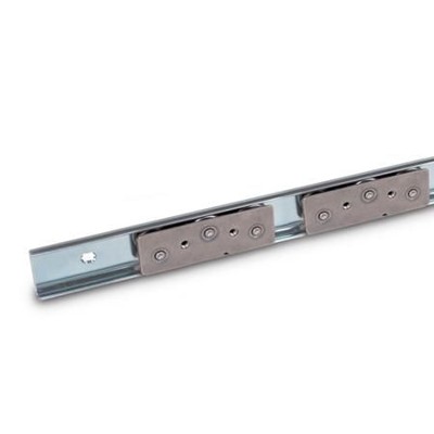 Ganter Norm® - 1490-37-1034-B3-0-ZB Laufrollenführungen mit innenliegendem Verfahrweg, Stahl