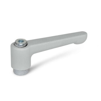 Ganter Norm® - 302.2-63-M6-SR Flache verstellbare Klemmhebel, Zink-Druckguss, Buchse Stahl verzinkt