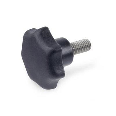 Ganter Norm® - 6336.5-ST-63-M12-40 Sterngriffschrauben, Kunststoff, Schraube Edelstahl
