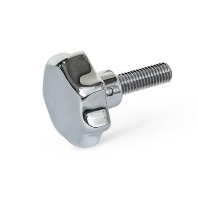 Ganter Norm® - 6336.5-A4P-63-M12-40 Edelstahl-Sterngriffschrauben, Werkstoff Nr. 1.4408 (A4)