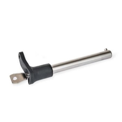 Ganter Norm® - 314-8-25-L-SC-NI Steckbolzen, mit L-Griff, abschließbar, Edelstahl 1.4305