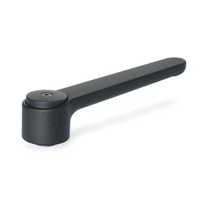 Ganter Norm® - 126-120-M8-SW Verstellbare Flachspannhebel, Zink-Druckguss, Buchse Stahl