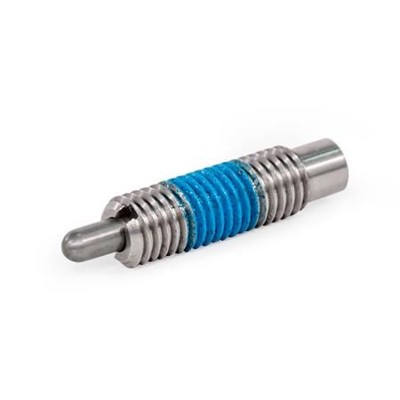 Ganter Norm® - 611-M24-15-LN Federnde Druckstücke, lange Ausführung