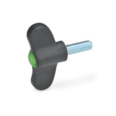 Ganter Norm® - 633-48-M5-20-DGN Flügelschrauben, Kunststoff