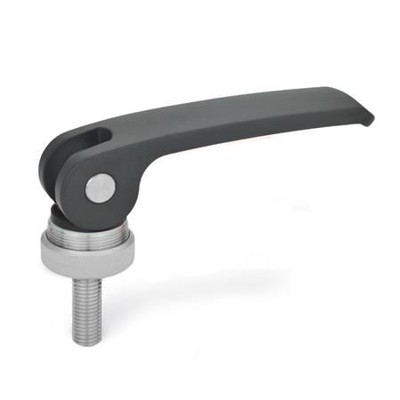 Ganter Norm® - 927.4-44-M5-25-A-B Exzenterspanner mit Edelstahl-Schraube, Hebel Zink-Druckguss
