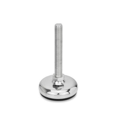 Ganter Norm® - 31-80-M12-60-C3-S Edelstahl-Stellfüße, mit Gummiauflage
