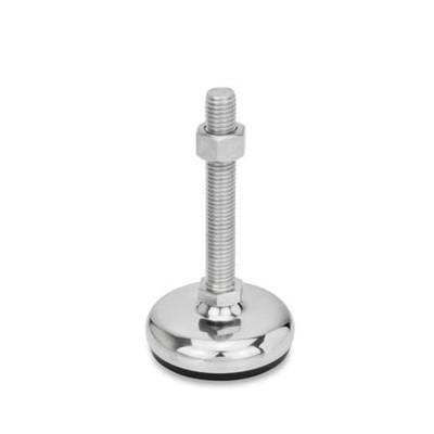 Ganter Norm® - 31-80-M12-80-C3-SK Edelstahl-Stellfüße, mit Gummiauflage