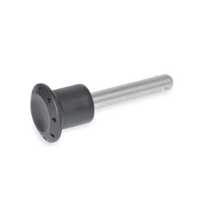 Ganter Norm® - 124.2-10-15 Edelstahl-Steckbolzen mit Axialsicherung (Kugelraste)