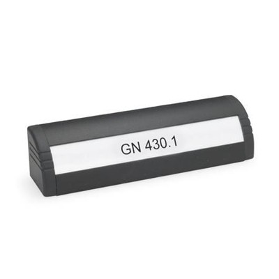 Ganter Norm® - 430.1-200-SW Griffleisten, mit Beschriftungsfeld