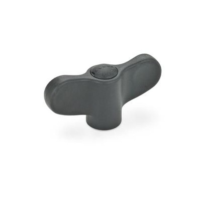 Ganter Norm® - 634-55-M6-E-DSG Flügelmuttern mit Messing-Buchse