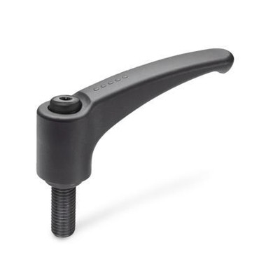 Ganter Norm® - 604-78-M10-20-OR Verstellbare Klemmhebel, Kunststoff, Schraube Stahl