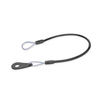 Ganter Norm® - 111.2-200-E-SW Edelstahl-Halteseile mit Befestigungslaschen oder Ösen