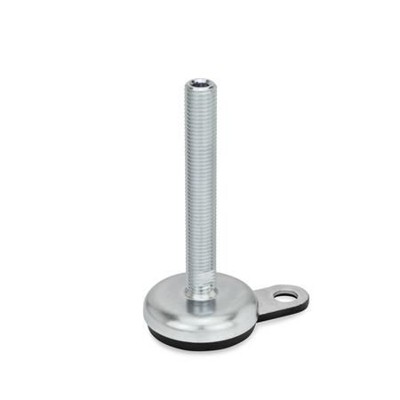 Ganter Norm® - 32-80-M20-200-A1-U Stellfüße, Stahlblech, mit Gummiauflage, mit Befestigungslasche