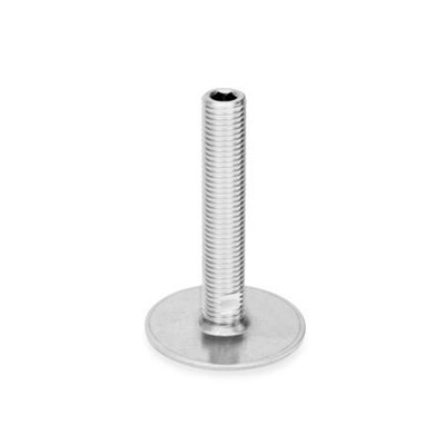 Ganter Norm® - 41-40-M16-200-D0-U Edelstahl-Stellfüße, Werkstoff Nr. 1.4301 (A2)