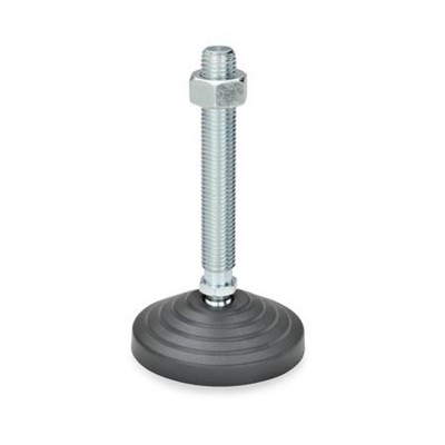 Ganter Norm® - 344-100-M16-168-BG Gelenkfüße, Fuß Kunststoff / Verstellspindel Stahl