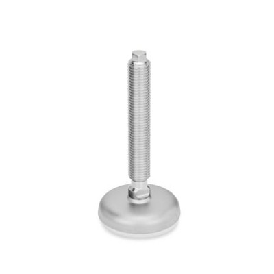 Ganter Norm® - 31-100-M20-200-B2-V Edelstahl-Stellfüße, mit Gummiauflage
