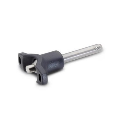 Ganter Norm® - 113.8-5-40 Edelstahl-Kugelsperrbolzen mit T-Griff, Bolzen Werkstoff 1.4542