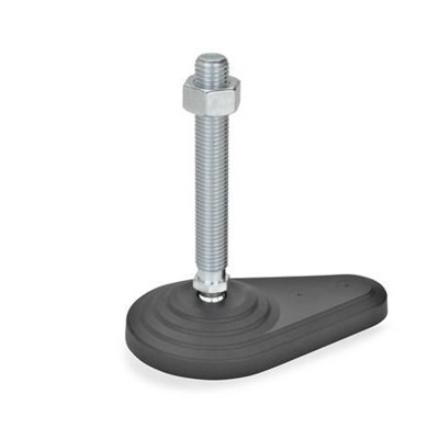 Ganter Norm® - 445-80-M16-148-B Gelenkfüße, Kunststoff / Stahl