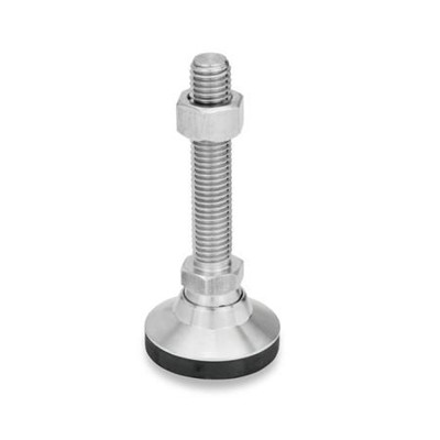 Ganter Norm® - 343.6-32-M8-50-KR Gelenkfüße, Fuß / Verstellspindel Edelstahl
