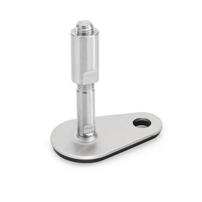 Ganter Norm® - 43-60-M16-135-D3-W Edelstahl-Stellfüße mit Befestigungslasche, Tropfenform