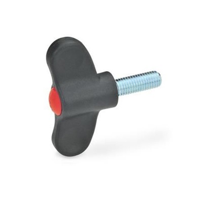 Ganter Norm® - 633-40-M8-40-DRT Flügelschrauben, Kunststoff