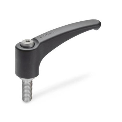 Ganter Norm® - 604.1-78-M8-25-SG Verstellbare Klemmhebel, Kunststoff, Schraube Edelstahl