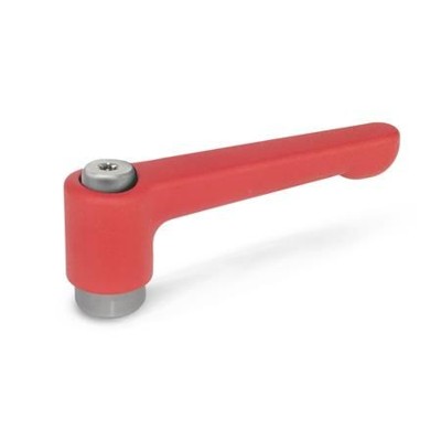 Ganter Norm® - 302.1-22-M4-RS Flache verstellbare Klemmhebel, Zink-Druckguss, Buchse Edelstahl