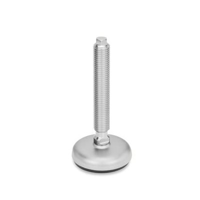 Ganter Norm® - 31-80-M16-100-B1-V Edelstahl-Stellfüße, mit Gummiauflage