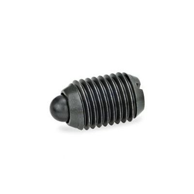 Ganter Norm® - 615.1-M4-B Federnde Druckstücke mit Bolzen, mit Schlitz, Stahl / Edelstahl