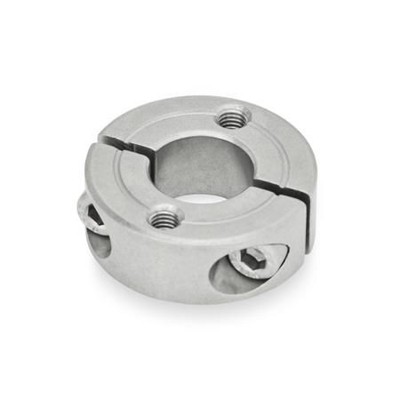Ganter Norm® - 7072.2-55-B30-NI-C Geteilte Edelstahl-Stellringe, mit Flanschbohrungen