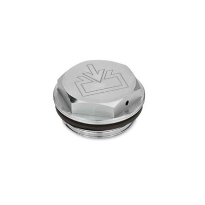 Ganter Norm® - 742-40-G1-ES-2 Verschlussschrauben mit und ohne Symbol, Viton-Dichtung, Aluminium, beständig bi
