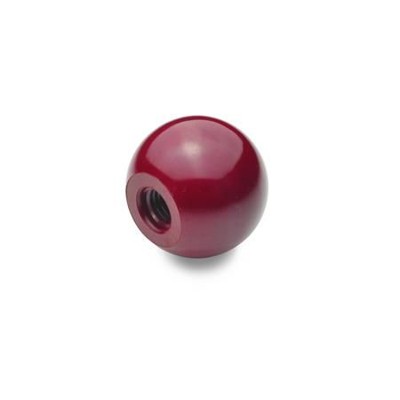 Ganter Norm® - 319-KU-16-M4-C-RT Kugelknöpfe, Kunststoff, rot