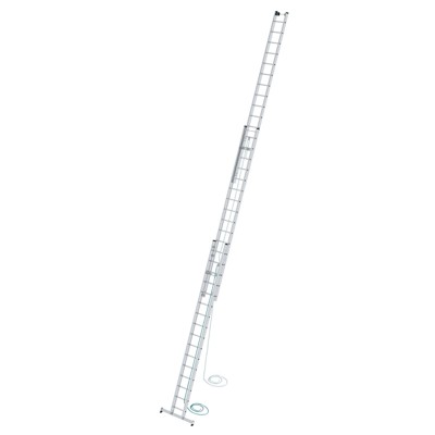 MUNK Günzburger Steigtechnik - Seilzugleiter Aluminium, 3x16 Sprossen, L ausgef. 4900mm, L eingef. 10800mm