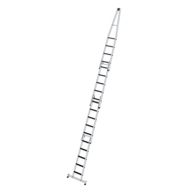 MUNK Günzburger Steigtechnik - Stufen-Glasreinigerleiter-Satz mit nivello®-Traverse und clip-step R13 4-teilig