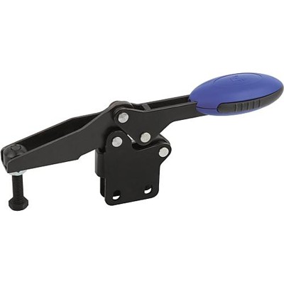 KIPP - SCHNELLSPANNER HORIZONTAL STANDARD, FUß SENKRECHT F1=1350, VERSTELLB. ANDRUCKSPINDEL M06X35, STAHL