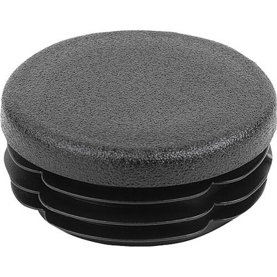 KIPP - VERSCHLUSSSTOPFEN FÜR RUNDROHRE D=38, FORM:A, POLYETHYLEN SCHWARZ