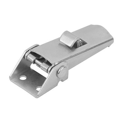 KIPP - SPANNVERSCHLUSS MIT SPANNHAKEN EINSTELLBAR, ANSCHRAUBBOHRUNG SICHTBAR, FORM:B MIT SICHERUNG, STAHL VERZINKT