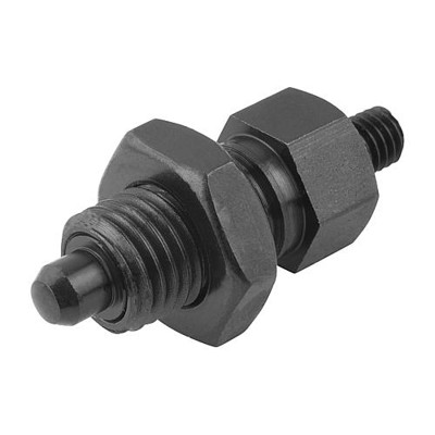 KIPP - ARRETIERBOLZEN OHNE RASTNUT GR.2 D1=M12X1,5, FORM:F, STAHL GEHÄRTET