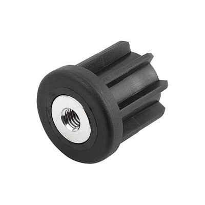 KIPP - GEWINDESTOPFEN FÜR ROHRE FÜR=Ø 30X1 M14 B=30, THERMOPLAST, KOMP:MESSING