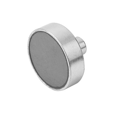 KIPP - MAGNET FLACHGREIFER M03X7, D=10 ±0,15, H1=11,5, FORM:B, HARTFERRIT, RUND, KOMP:STAHL